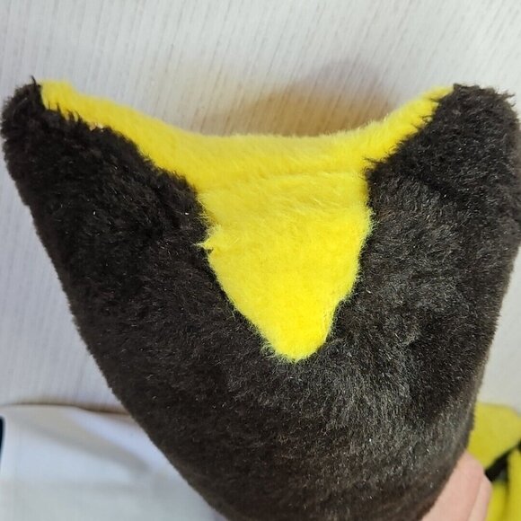 Vintage Easter Bunny Rabbit Plush Chocolate Brown Orange Spangled Eyes 23" Large - Picture 11 of 12